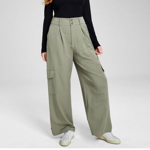 High-Rise Wide-Leg Cargo Pants 1X